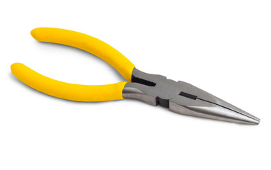 pliers yellow tool isolated
