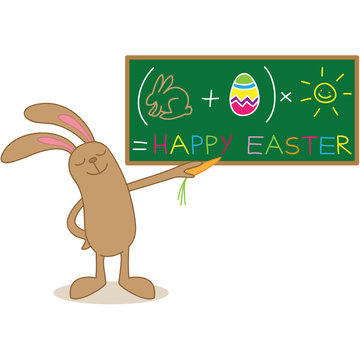 Osterhase, Tafel, "Rechnung", Frohe Ostern