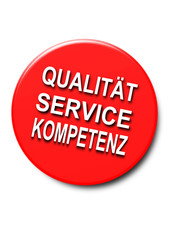 Button Qualität Service Kompetenz