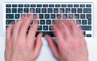 Keyboard and hands
