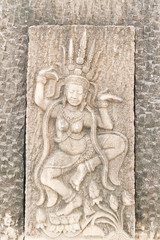 Fototapeta na wymiar Sandstone carvings in Thai temple
