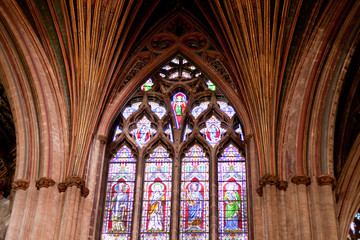 Stained glass window, Ely cathedral, Cambridge, England