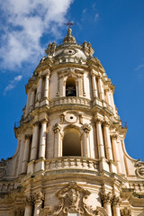 Fototapeta na wymiar Cathedral Tower Modica na Sycylii