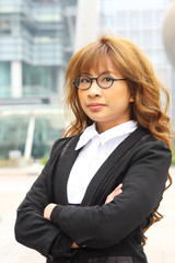 portrait of a young business woman in an office