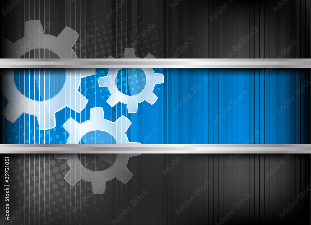 Poster background with gears