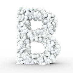 Texteffekt Moleküle weiss Buchstabe B