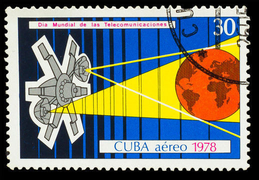CUBA - CIRCA 1978: A stamp printed in CUBA, Intercosmos program