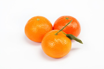 Tropical fruit on a white background.