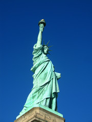 Plakat Nowy Jork: Statua Wolności, symbol amerykańskiej. USA