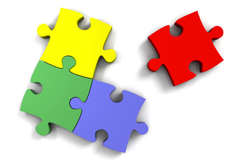 four jigsaw puzzle