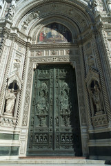 Main Door of the Basilica of Santa Maria de Fiore Florence Italy