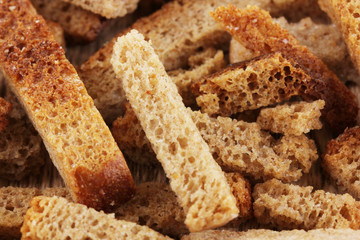 Appetizing rusks close-up
