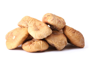delicious dried figs isolated on white