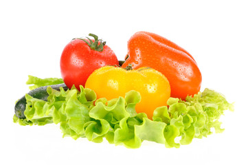 Fresh vegetable isolated on white background