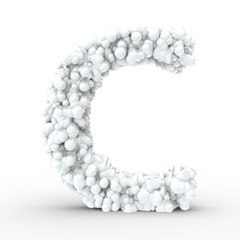 Texteffekt Moleküle weiss Buchstabe C