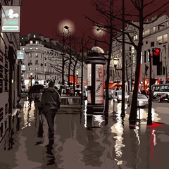 Peel and stick wall murals Best sellers Collections Paris at night