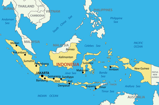 Republic of Indonesia - vector map