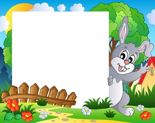 Frame with Easter bunny theme 1