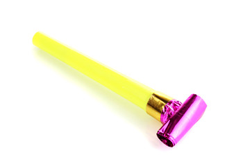 Party whistle isolated on white