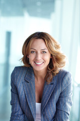 Joyful businesswoman