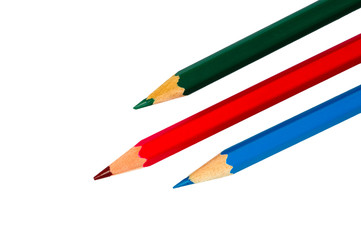 Color pencils isolated on white