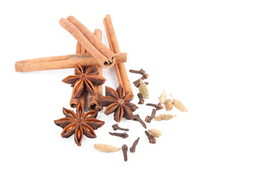Cinnamon sticks and anise stars