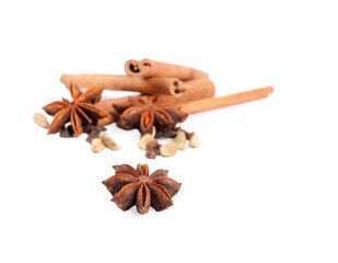 Cinnamon sticks and anise stars