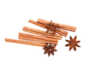 Cinnamon sticks and anise stars