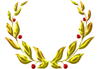 coroa de louros com bagas