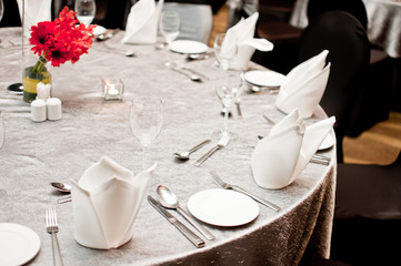 Luxury table setting for dining