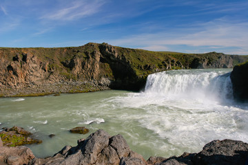 Fototapeta na wymiar Krajobraz widok słynnych Godafoss Wodospad w Islandii