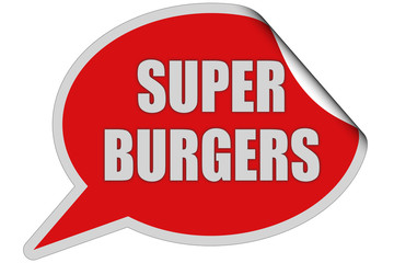 SP-STicker rot curl oben SUPER BURGERS
