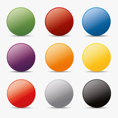 Button set und kreis Kugel icon farben globus aqua shine