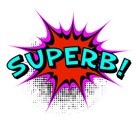 Superb. Comic book explosion.Vector illustration.
