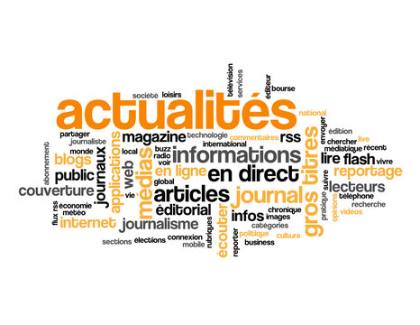 Nuage de Tags "ACTUALITES" (informations direct bouton m&eacute;dias)