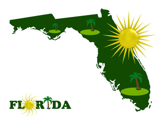 The solar Florida on a white background