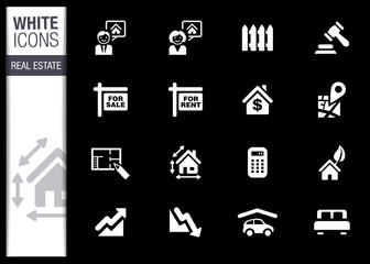 White - Real estate icons