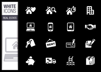 White - Real estate icons