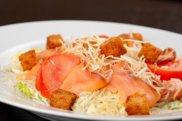 smoked salmon filet salad
