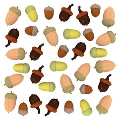 Obraz na płótnie Canvas 3d render of acorns
