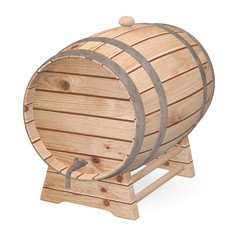 3d render of wooden barrel
