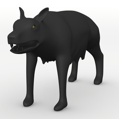3d render of wolf animal