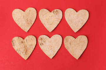 Love forever. Heart shape make of tree bark