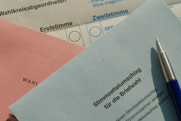 Briefwahl, Stimmzettel, Umschlag, Wahlen, Abstimmung