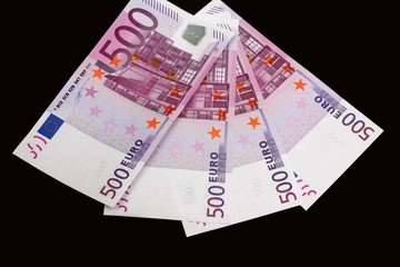 Euro money banknotes