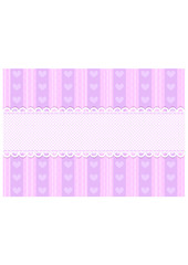 Vector pink and purple cute heart background