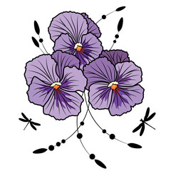 violet pansies