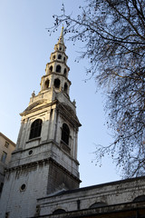 Fototapeta na wymiar St. Bride's Church in Fleet Street, London