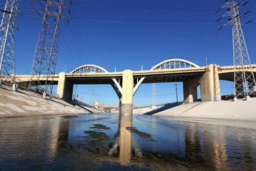 Fotobehang Los Angeles Sixth Street Viaduct from Los Angeles River
