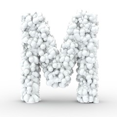 Texteffekt Moleküle weiss Buchstabe M